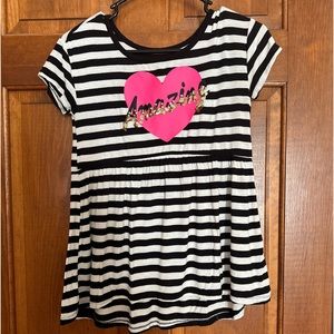Justice Girls Short Sleeve Shirt With Sequins